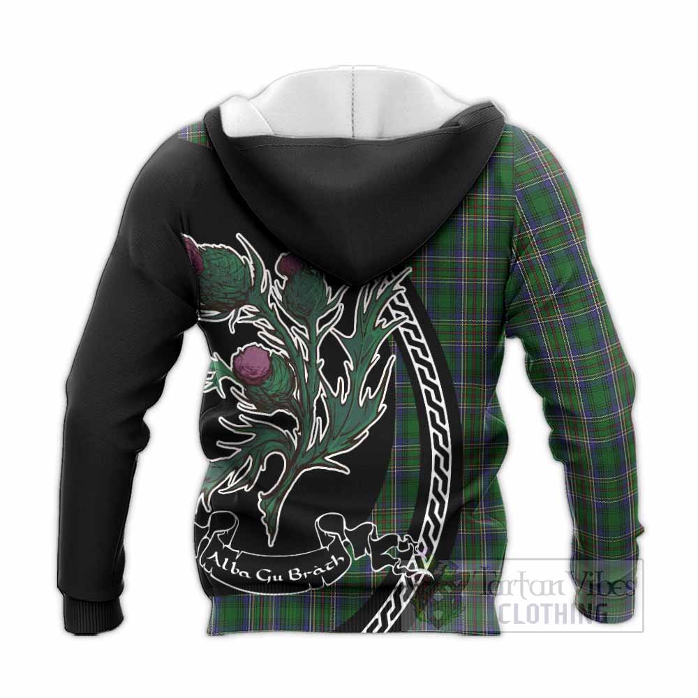 Cockburn Family Crest Tartan Knitted Hoodie Alba Thistle Inspired - Tartan Vibes Clothing