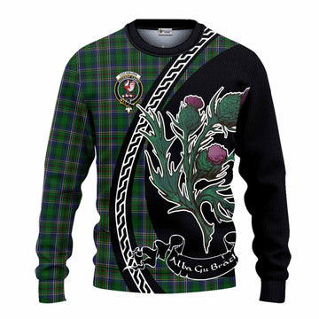 Cockburn Family Crest Tartan Knitted Sweater Alba Thistle Inspired - Tartan Vibes Clothing
