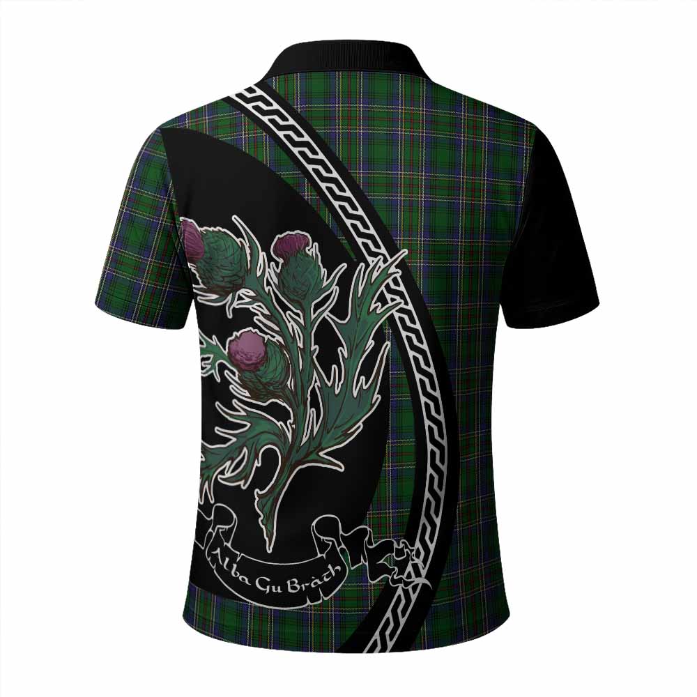Cockburn Family Crest Tartan Polo Shirt Alba Thistle Inspired - Tartan Vibes Clothing