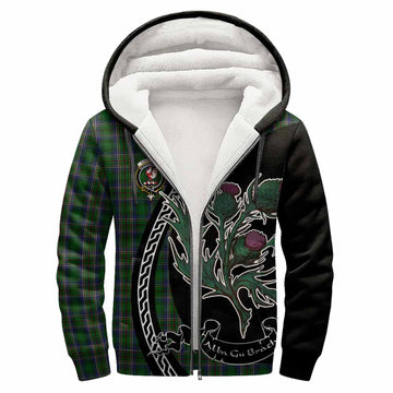 Cockburn Family Crest Tartan Sherpa Hoodie Alba Thistle Inspired
