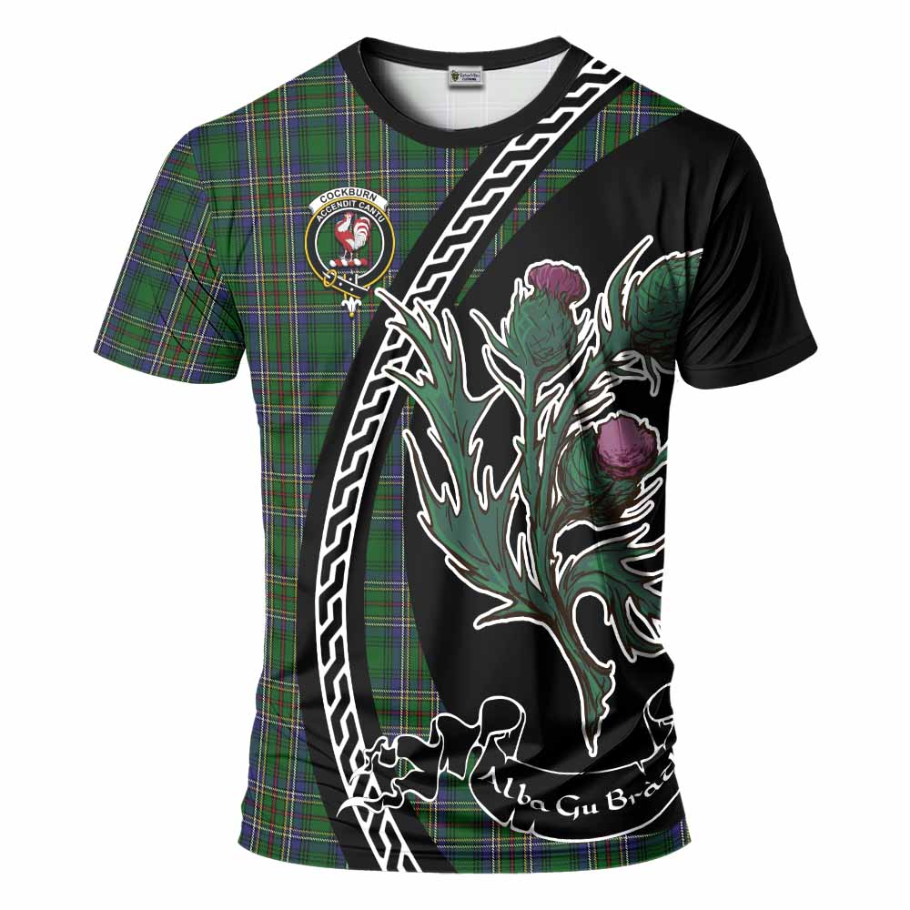 Cockburn Family Crest Tartan T-Shirt Alba Thistle Inspired - Tartan Vibes Clothing
