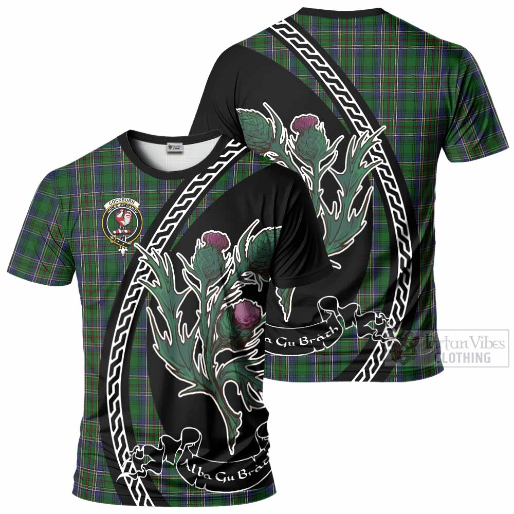 Cockburn Family Crest Tartan T-Shirt Alba Thistle Inspired - Tartan Vibes Clothing
