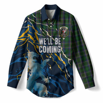 Cockburn Scotland Tartan Women Casual Shirt WC2026 Football - We'll Be Coming