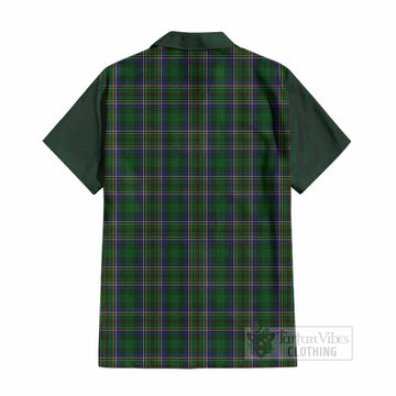 Cockburn Tartan Accent Cotton Hawaiian Shirt with Family Crest