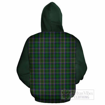 Cockburn Tartan Accent Cotton Hoodie with Family Crest