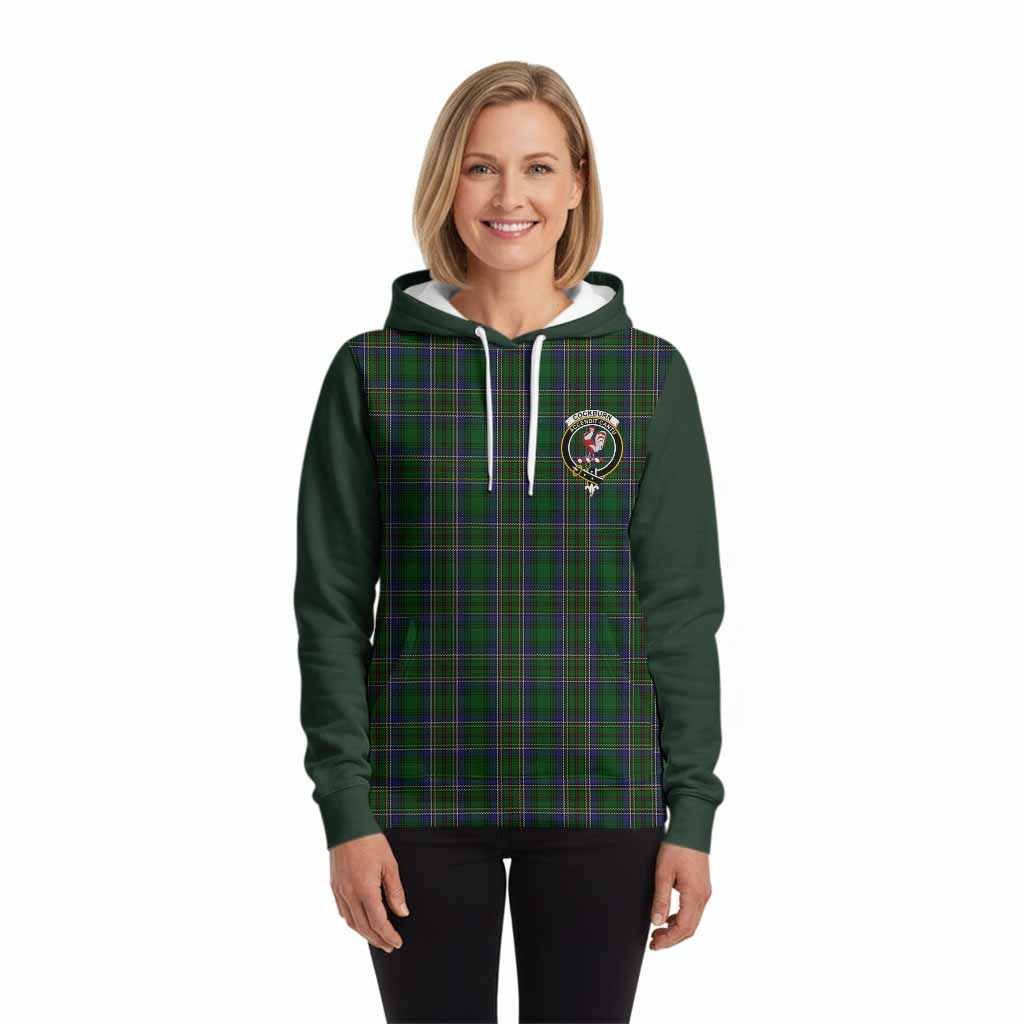 Cockburn Tartan Accent Hoodie with Family Crest