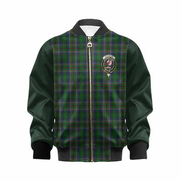 Cockburn Tartan Accent Kid Bomber Jacket with Family Crest