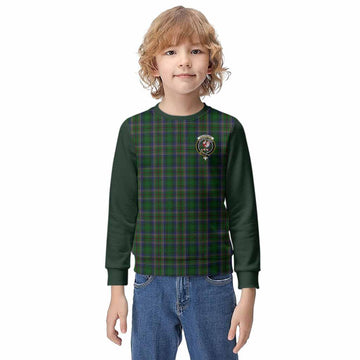 Cockburn Tartan Accent Kid Knitted Sweatshirt with Family Crest