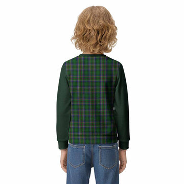 Cockburn Tartan Accent Kid Knitted Sweatshirt with Family Crest