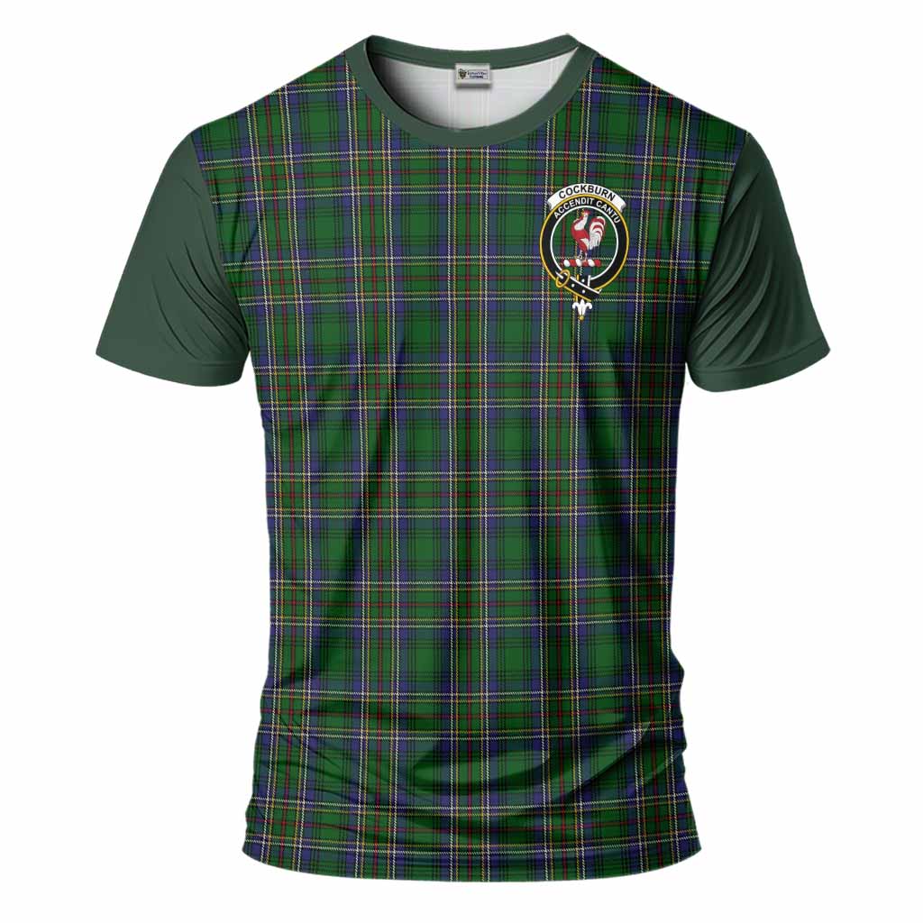 Cockburn Tartan Accent T-Shirt with Family Crest
