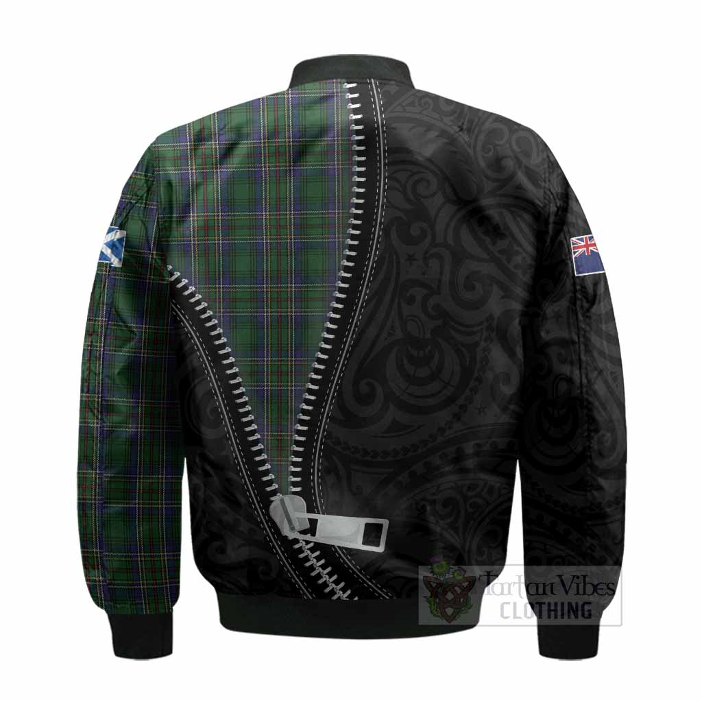 Cockburn Tartan Bomber Jacket New Zealand Pattern Unique Zipper Stylized