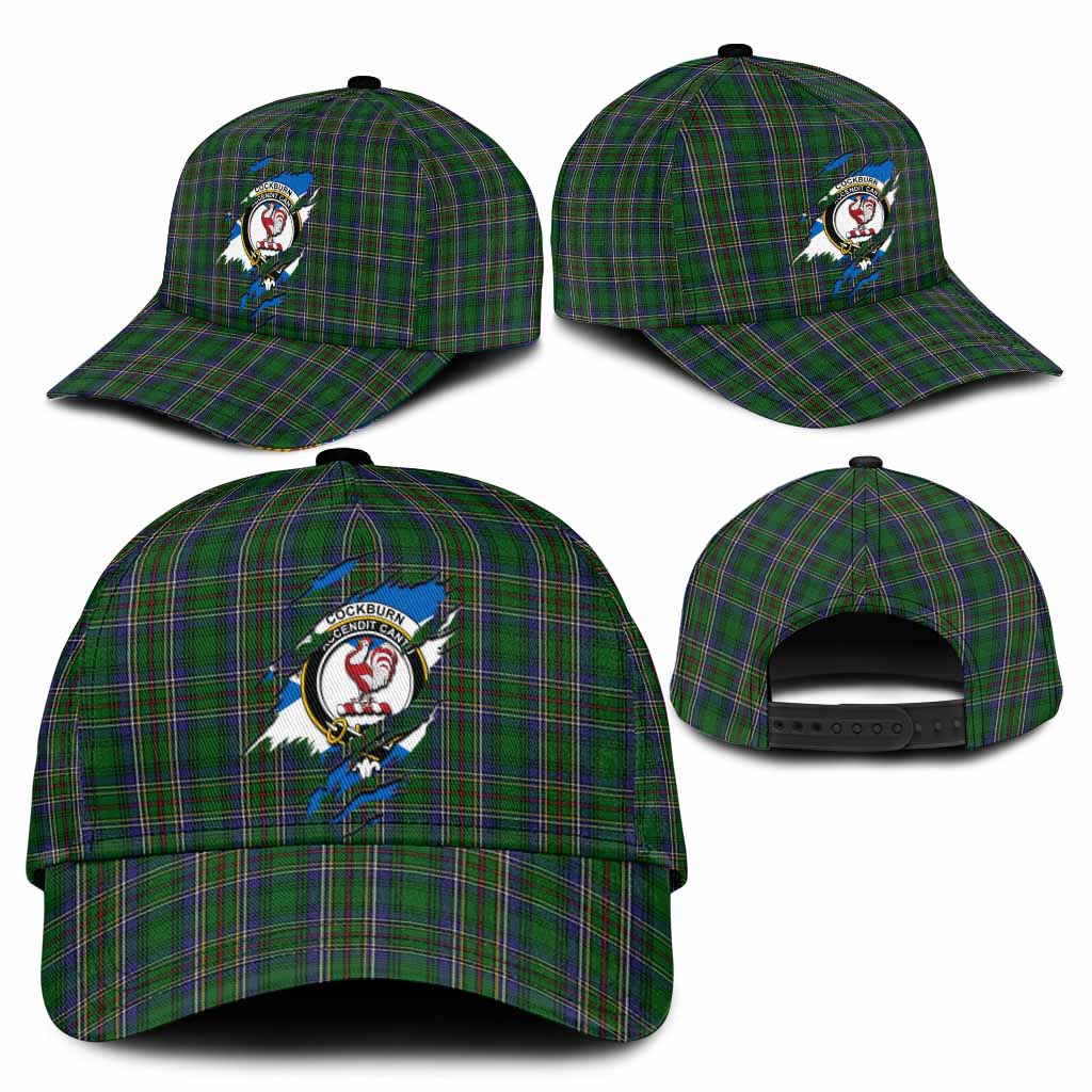 Cockburn Tartan Classic Cap with Family Crest In Me Style