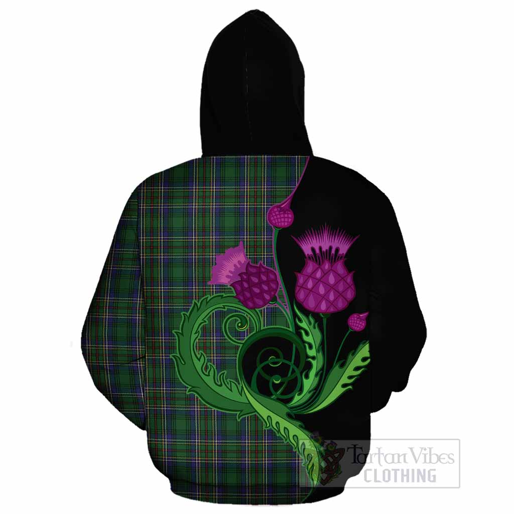 Cockburn Tartan Cotton Hoodie Traditional Scottish Thistle