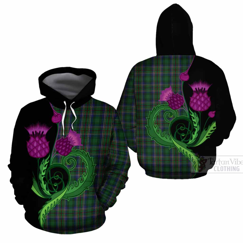 Cockburn Tartan Cotton Hoodie Traditional Scottish Thistle