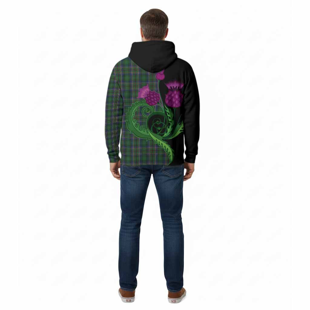 Cockburn Tartan Cotton Hoodie Traditional Scottish Thistle