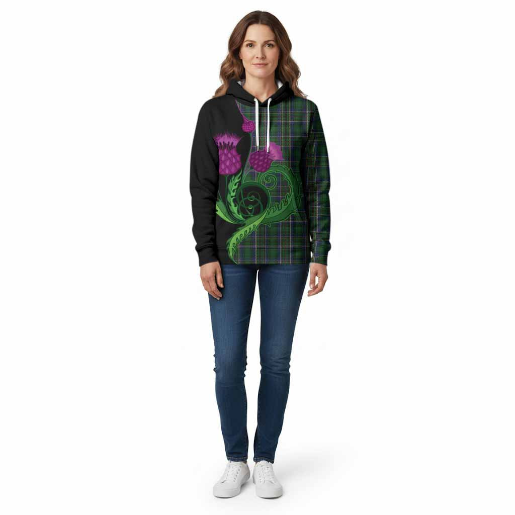 Cockburn Tartan Cotton Hoodie Traditional Scottish Thistle