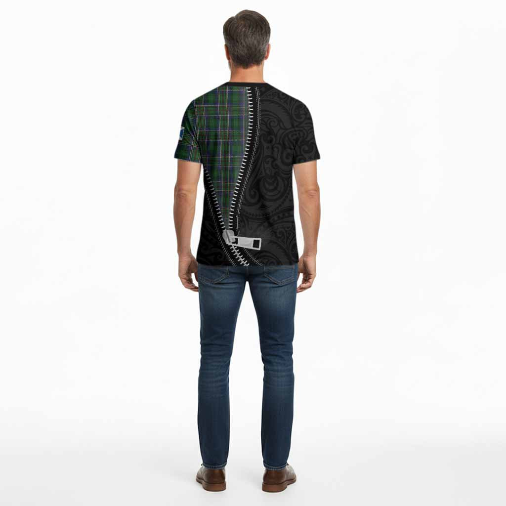 Cockburn Tartan Cotton T-shirt New Zealand Pattern Unique Zipper Stylized