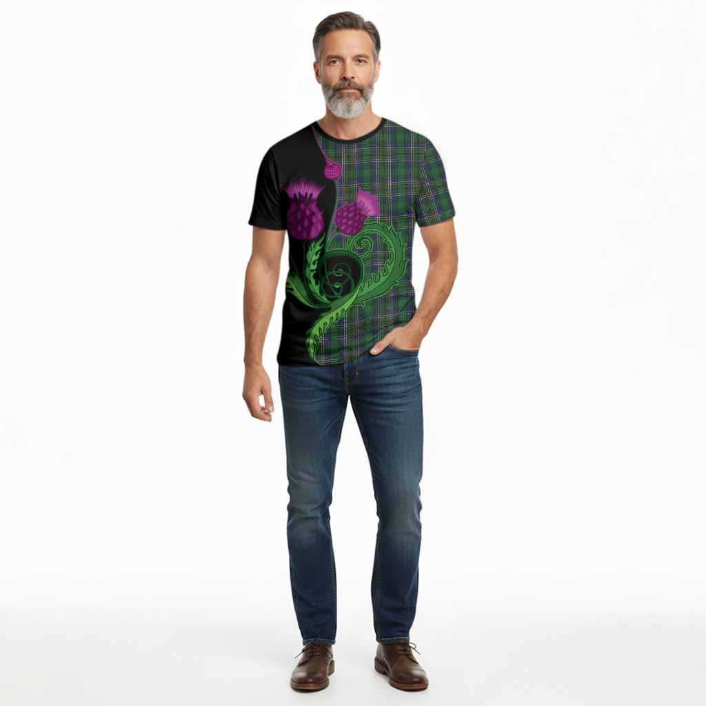 Cockburn Tartan Cotton T-shirt Traditional Scottish Thistle