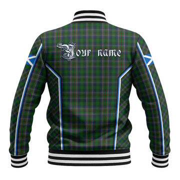 Cockburn Tartan Crest Baseball Jacket Scotland Coat of Arm Flag Style