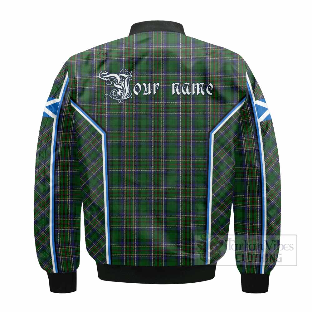 Cockburn Tartan Crest Bomber Jacket Scotland Coat of Arm Flag Style - Tartan Vibes Clothing