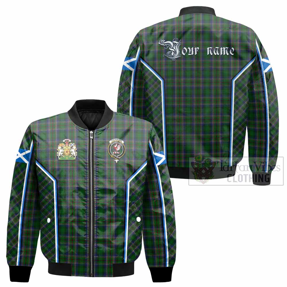 Cockburn Tartan Crest Bomber Jacket Scotland Coat of Arm Flag Style - Tartan Vibes Clothing