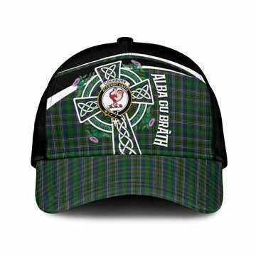 Cockburn Tartan Crest Classic Cap Scottish Thistle Celtic Cross Alba Gu Brath