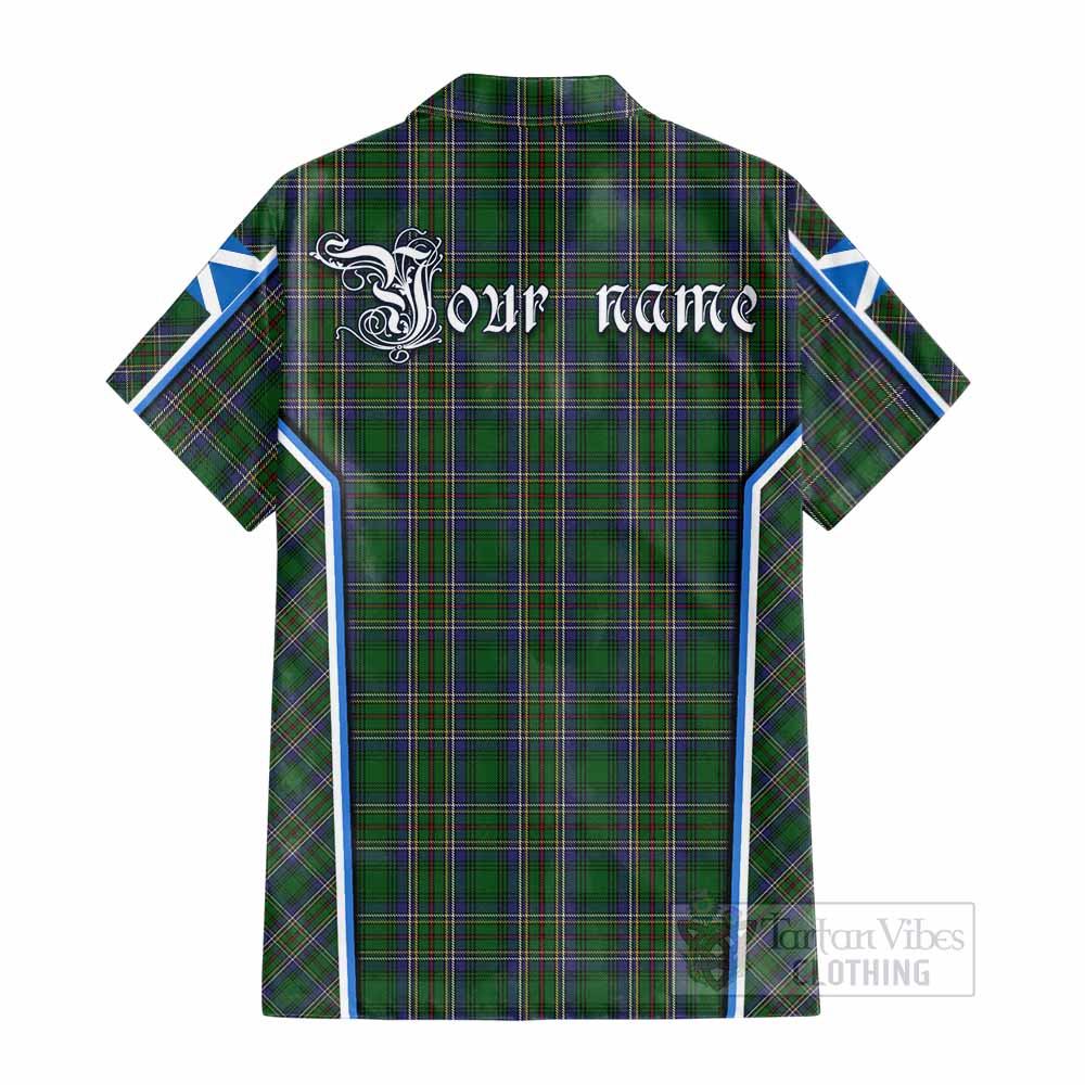 Cockburn Tartan Crest Cotton Hawaiian Shirt Scotland Coat of Arm Flag Style - Tartan Vibes Clothing