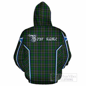 Cockburn Tartan Crest Cotton Hoodie Scotland Coat of Arm Flag Style