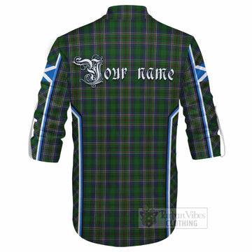 Cockburn Tartan Crest Ghillie Kilt Shirt Scotland Coat of Arm Flag Style