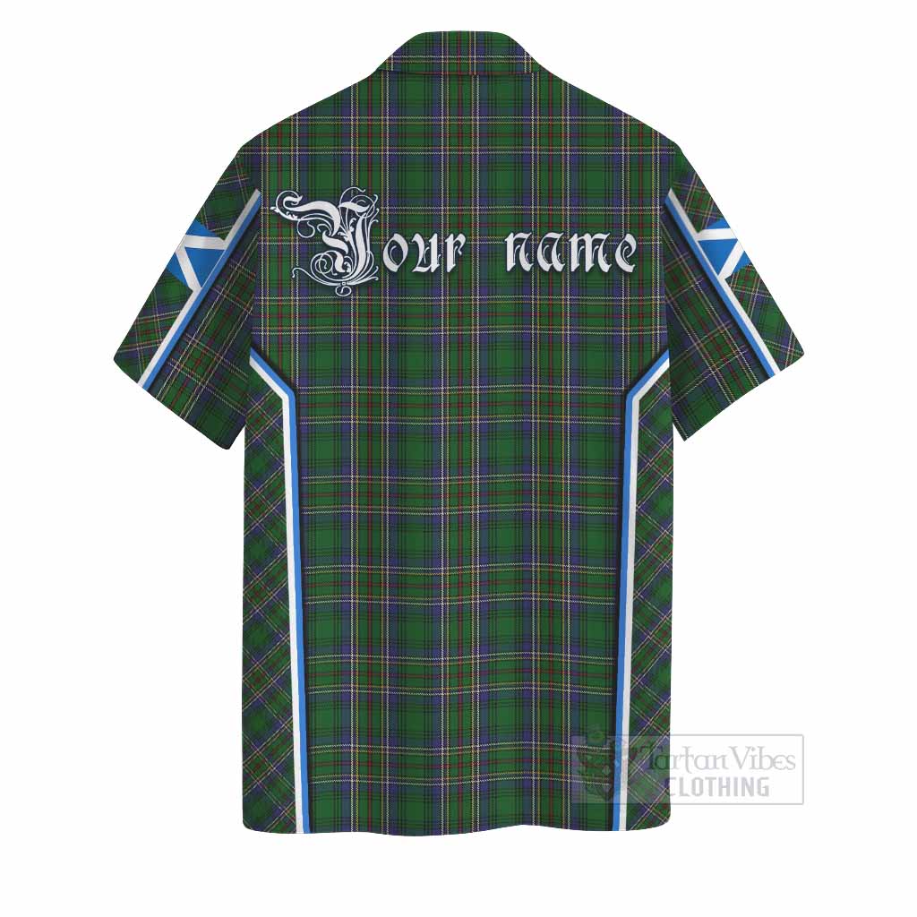 Cockburn Tartan Crest Hawaiian Shirt Scotland Coat of Arm Flag Style - Tartan Vibes Clothing