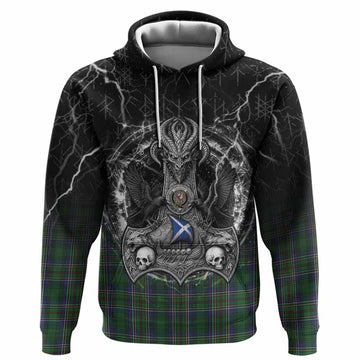 Cockburn Tartan Crest Hoodie Celtic Odin's Raven Legacy