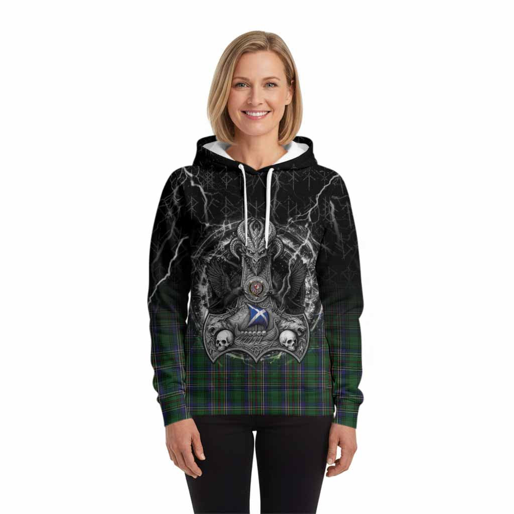 Cockburn Tartan Crest Hoodie Celtic Odin's Raven Legacy