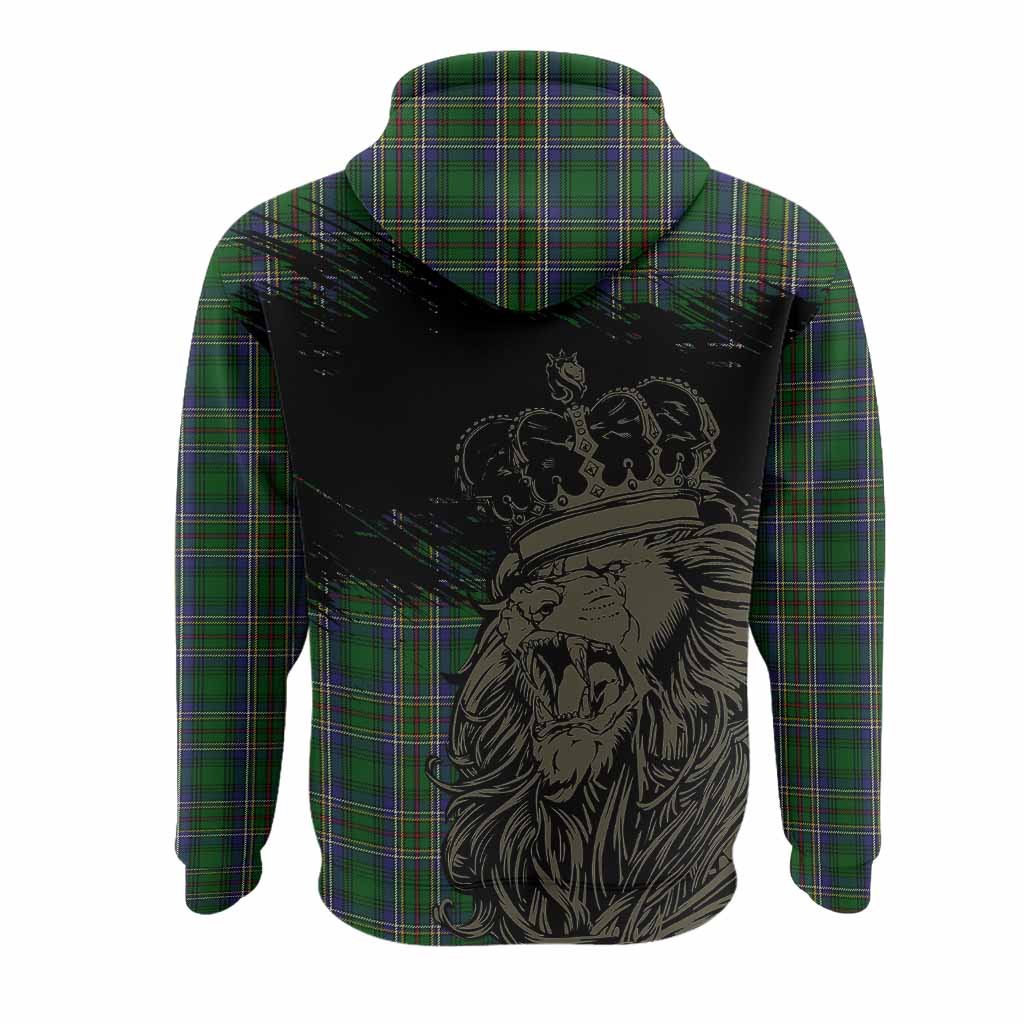 Cockburn Tartan Crest Hoodie Crowned Lion Heritage Style