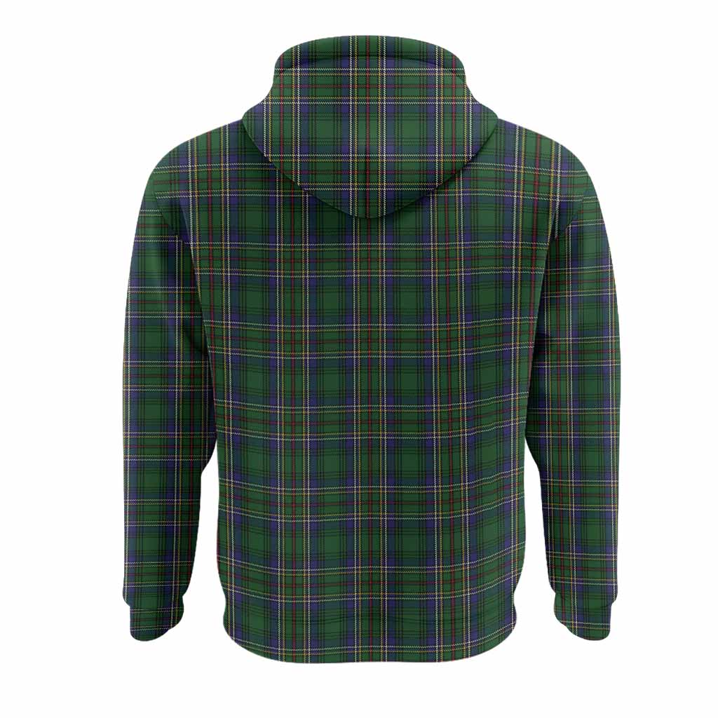 Cockburn Tartan Crest Hoodie Ferocious Lion Style