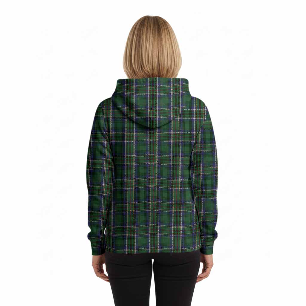 Cockburn Tartan Crest Hoodie Ferocious Lion Style