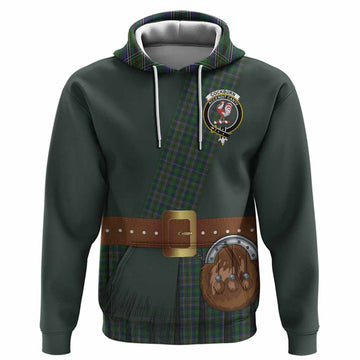 Cockburn Tartan Crest Hoodie Kilt Costume Style