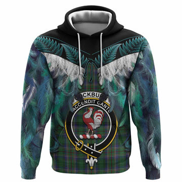 Cockburn Tartan Crest Hoodie New Zealand Maori Korowai Cloak