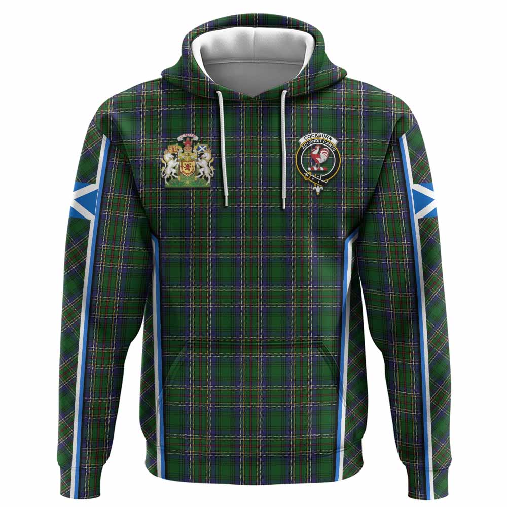 Cockburn Tartan Crest Hoodie Scotland Coat of Arm Flag Style - Tartan Vibes Clothing