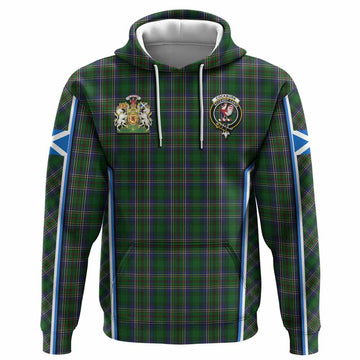 Cockburn Tartan Crest Hoodie Scotland Coat of Arm Flag Style - Tartan Vibes Clothing