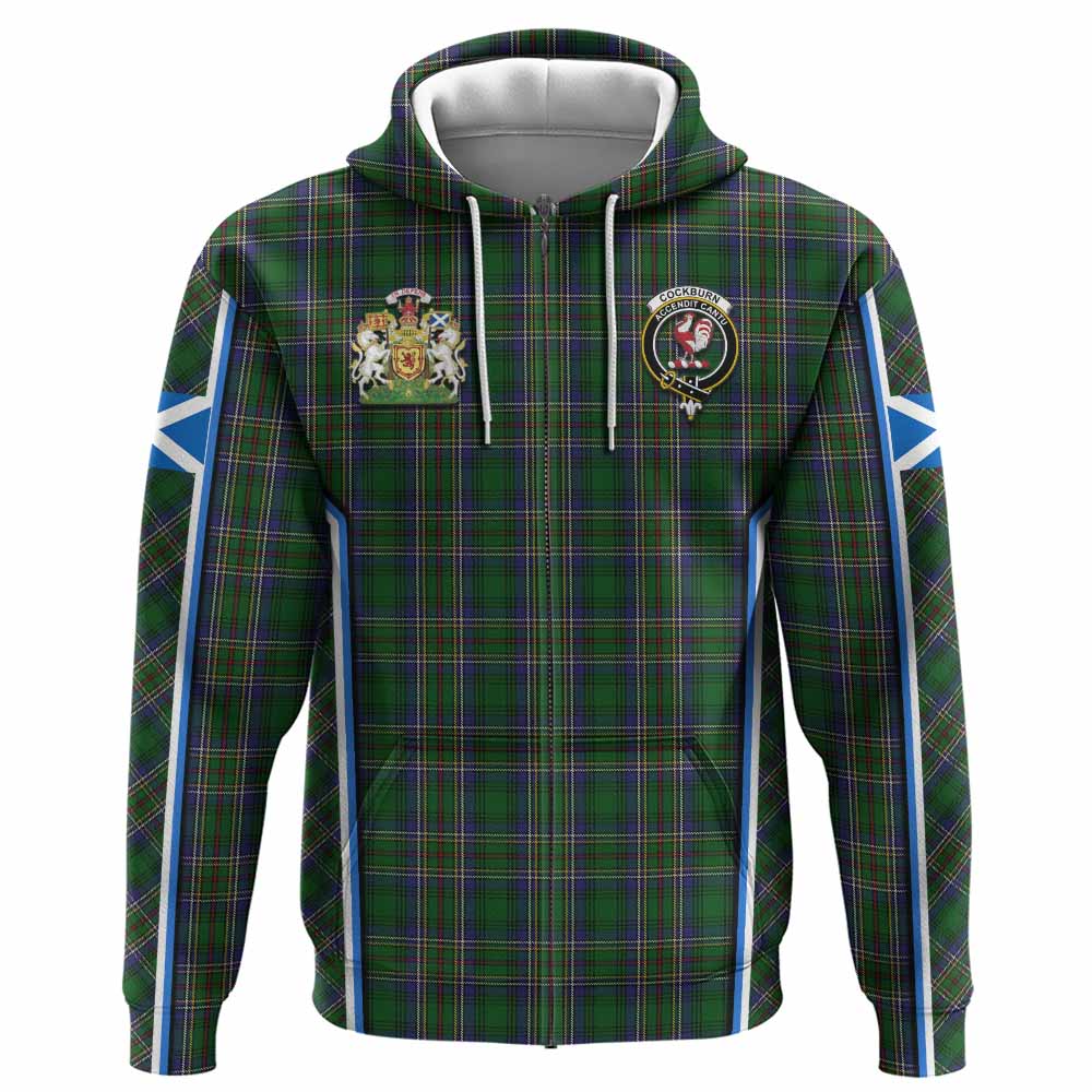 Cockburn Tartan Crest Hoodie Scotland Coat of Arm Flag Style - Tartan Vibes Clothing
