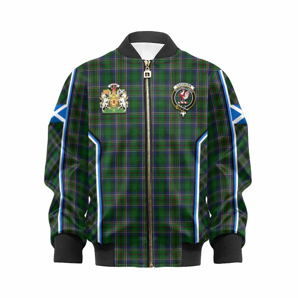 Cockburn Tartan Crest Kid Bomber Jacket Scotland Coat of Arm Flag Style - Tartan Vibes Clothing