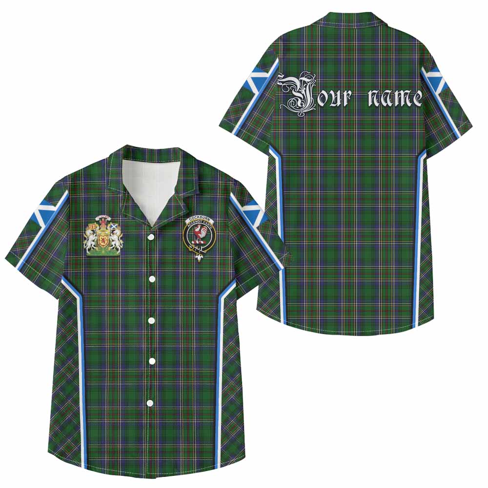 Cockburn Tartan Crest Kid Hawaiian Shirt Scotland Coat of Arm Flag Style - Tartan Vibes Clothing