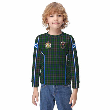Cockburn Tartan Crest Kid Knitted Sweatshirt Scotland Coat of Arm Flag Style - Tartan Vibes Clothing