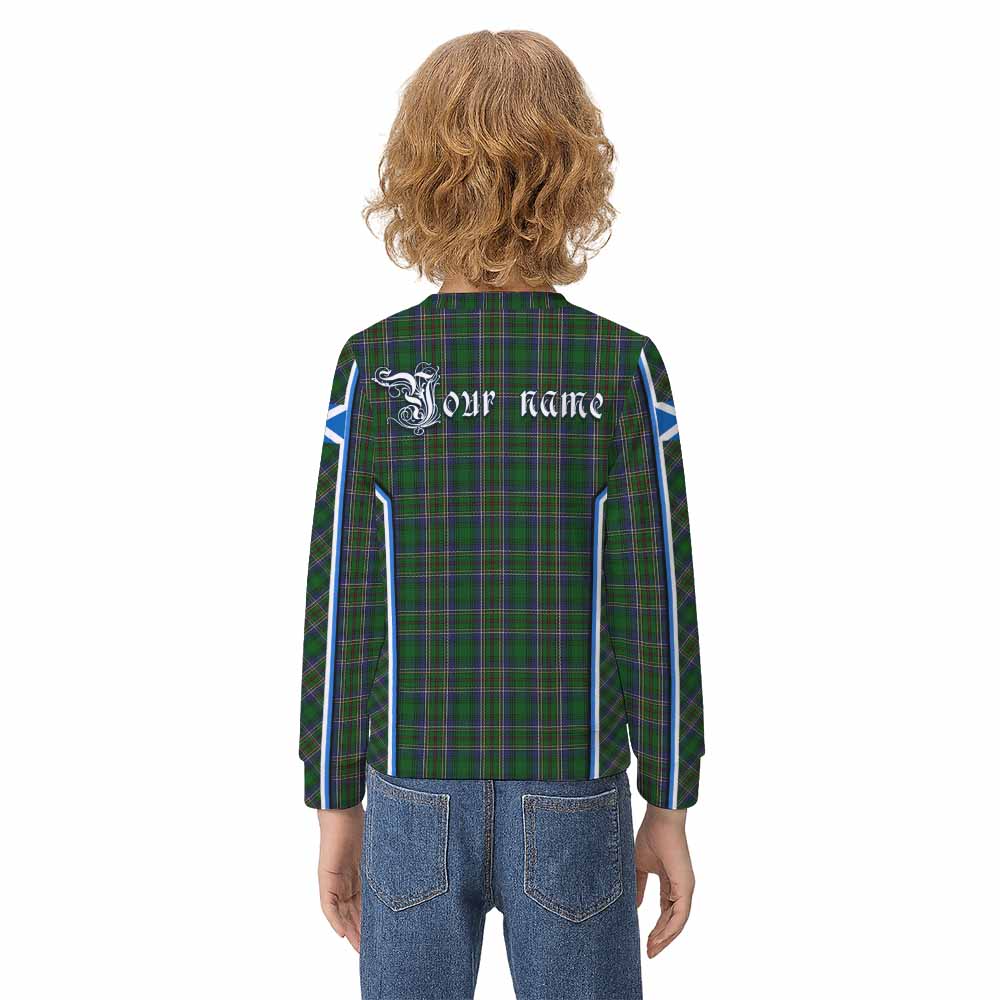 Cockburn Tartan Crest Kid Knitted Sweatshirt Scotland Coat of Arm Flag Style - Tartan Vibes Clothing