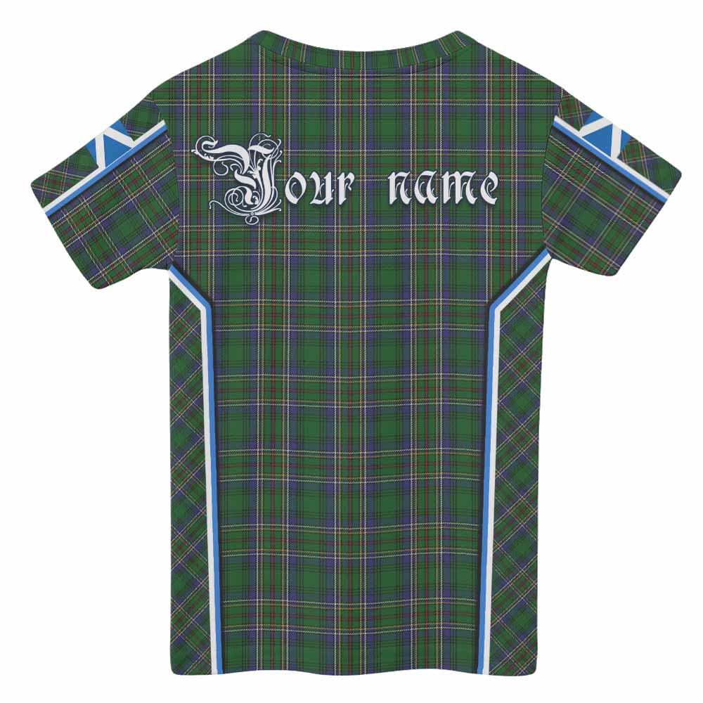 Cockburn Tartan Crest Kid T-shirt Scotland Coat of Arm Flag Style - Tartan Vibes Clothing