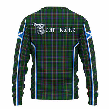 Cockburn Tartan Crest Knitted Sweater Scotland Coat of Arm Flag Style - Tartan Vibes Clothing