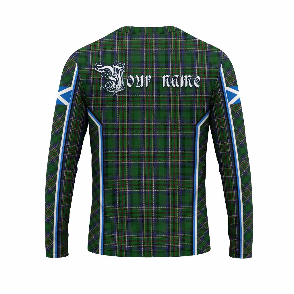 Cockburn Tartan Crest Long Sleeve T-Shirt Scotland Coat of Arm Flag Style - Tartan Vibes Clothing