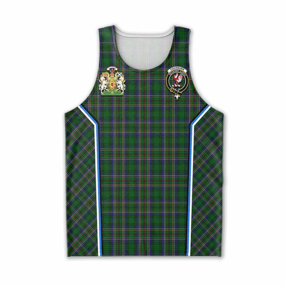 Cockburn Tartan Crest Men Tank Top Scotland Coat of Arm Flag Style - Tartan Vibes Clothing