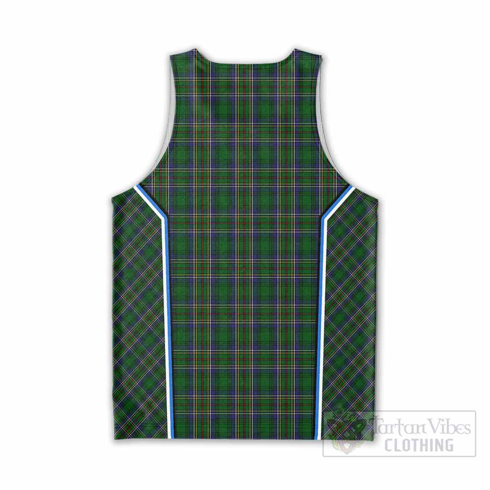 Cockburn Tartan Crest Men Tank Top Scotland Coat of Arm Flag Style - Tartan Vibes Clothing