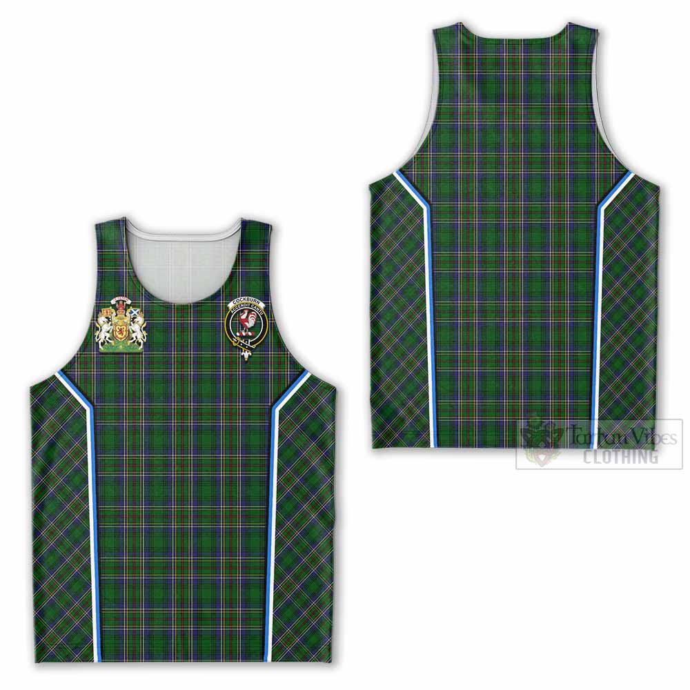 Cockburn Tartan Crest Men Tank Top Scotland Coat of Arm Flag Style - Tartan Vibes Clothing